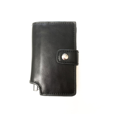 RFID Blocking Protects Metal Customized Aluminum Card Case With Elastic Band RFID Blocking Noise Up Credit Card Wallet